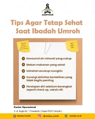 Tips Agar Tetap Sehat Saat Ibadah Umroh